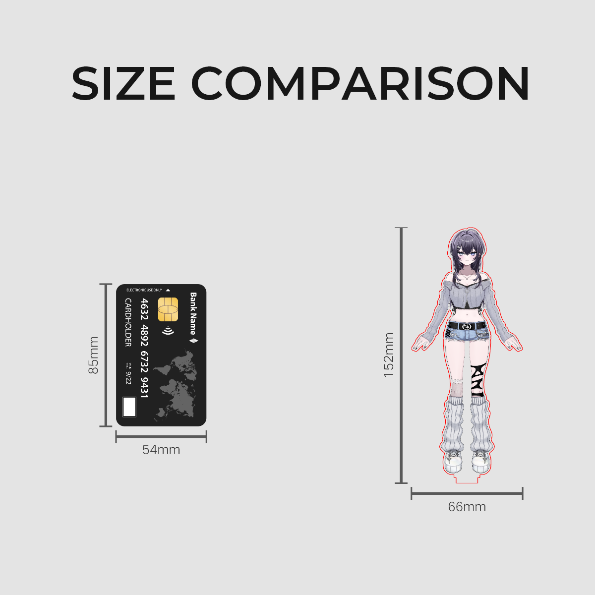 アクリルスタンド152mm Clear Acrylic Standees